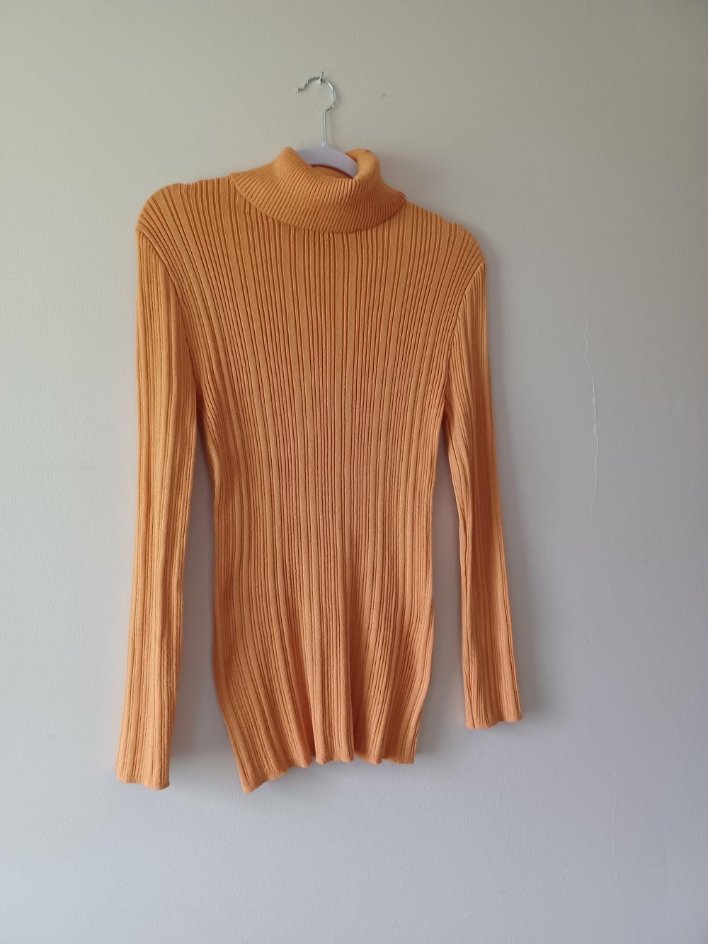 NWOT Women's Ribbed Turtleneck Sweater - Mustard 14/16